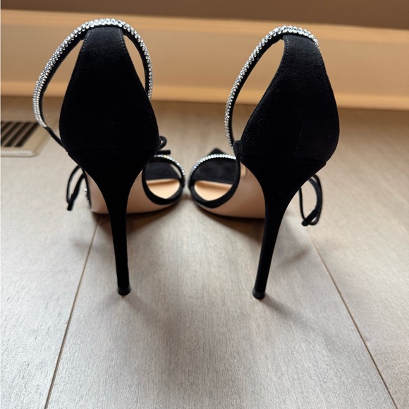 $1295 Gianvito Rossi MONTECARLO Black Heels with Crystal Embellishments size 42 - Picture 5 of 8